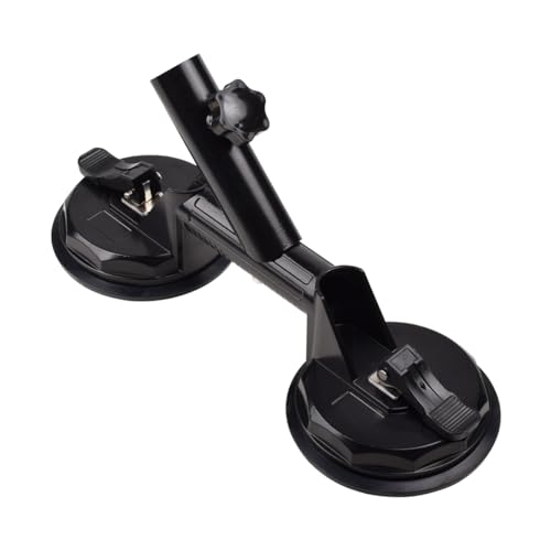 Suction Cup Type Vehicle Flagpole Bracket Aluminum Alloy for Car RVs, Suction Cup Flagpole Holder, Universal Strong Suction Stable Holds Flags Compatible with Camper, Truck, Boats, Yachts