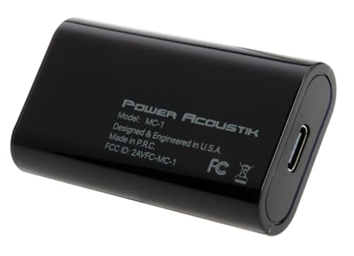 Power Acoustik MagiCast Wireless CarPlay & Android Auto Adapter – Plug & Play Dongle Converts Wired Car Stereos to Wireless – Universal Fit, Fast Auto-Pairing, USB Connection