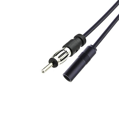 Universal DIN Male to Female car Audio Modified DVD Navigation CD Player Radio Antenna Extension Cable Conversion Cable（12 inch） - color: FM DIN male to female