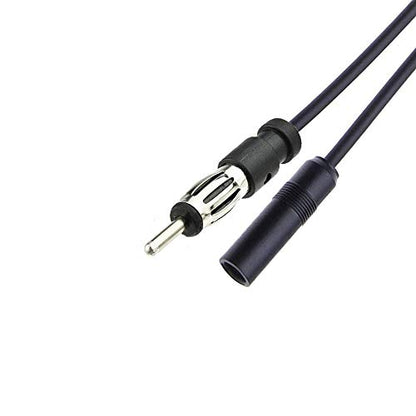 Universal DIN Male to Female car Audio Modified DVD Navigation CD Player Radio Antenna Extension Cable Conversion Cable（12 inch） - color: FM DIN male to female
