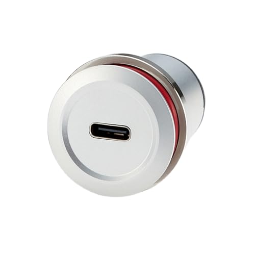 USB 2.0 to USB 3.1 C Embedded Panel Mount Connector USB Female to Type C Female Threaded Fixed Flush Mount Pass Through Converter for Data Transfer Fast Charging (1PCS) - size: 1PCS