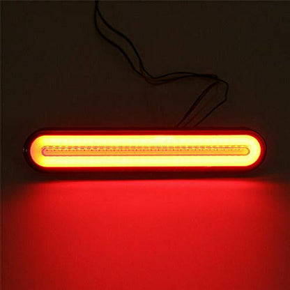 2 Pack 9" LED Trailer Tail Light Bar + Brake Stop +Turn Signal Lights Assembly Identification Red & Amber Sequential Strip Light Waterproof for Trailer Truck Pickup SUV RV 12V-24V - color: Standard