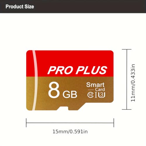 2 Pack TF Card 8GB with Adapter, High Speed Memory Card, UHS-I C10 A1 Memory TF Card for Tablet/Mobile Phone/Camera/Car Audio/Game Console (TF162 Red Gold 8GB) - color: TF162 Red Gold 8GB