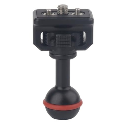 20mm Ball to 1/4"-20 Camera Screw Adapter for Bulletpoint Mounting Solutions and Camera Rigs, Compatible with SmallRig Camera Cages, Magic Arms, with ARRI Retractable Locating Pins