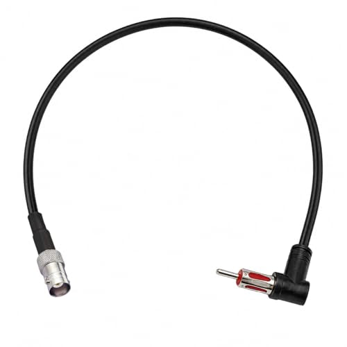 BNC Female to AM/FM Male Right Angle Adapter 20 inches Pigtail Jumper RF coaxial Cable for Radio Antenna - color: AMFM R/A to BNC Female
