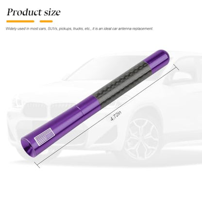 BESULEN 4.7 Inch Car Short Antenna, American Flag Design, Purple - color: Purple, size: 4.7 Inch