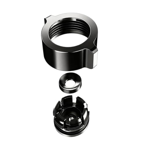 2 Set of 17mm Ball Head Adapters Nut for Vehicle Phone Mount Brackets Windshield Suction Cup Stand Aluminum Screw Nut Cap Pad Car Phone Holder Accessories - color: Black