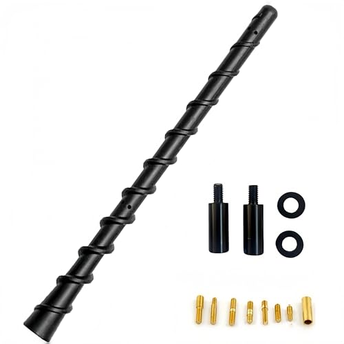 Car Short Antenna 7 Inch, Carbon Fiber American Flag Auto Radio Antenna for AM/FM Reception, Universal Vehicle Roof Antenna – for Ford F-150 Jeep Wrangler Toyota Tacoma Honda CR-V