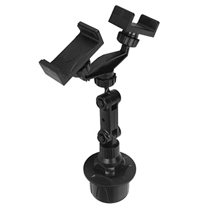 Yosoo Health Gear Dual Phone Holder Car Cup Slot Phone Holder Bracket, 360 Degree Rotation Adjustable Car Phone Holder Cup Holder Phone Mount for 3 to 7 in Size Phones, Cell Phone