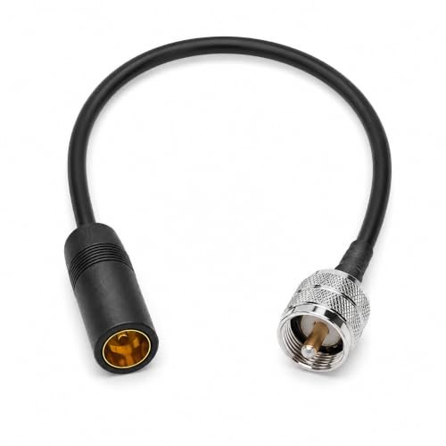 UHF Male to AM/FM Female Adapter RG174 Coax Cable 12 inches Pigtail Jumper RF coaxial Cable for Radio Antenna