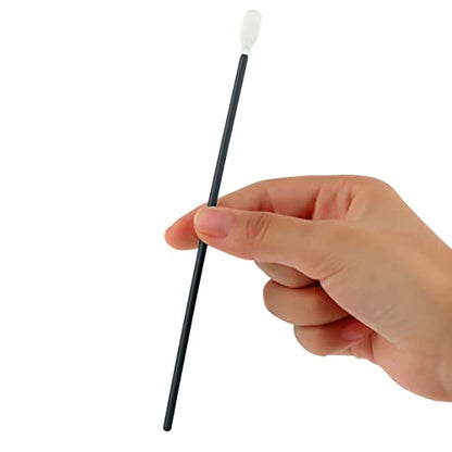 AAwipes Long Swabs Polyester Swabs Lint Free with Long Handle (100pcs, 6.3" 6.8mm Head Black) Multi-Purpose Swab Sticks with Microfiber Tips (A857BLK) - color: Black