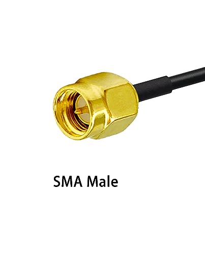 Fakra C GPS Antenna Extension Coaxial Cable Fakra C Male to SMA Male and Fakra C Female Y Type Pigtail Cable RG174 12in/30cm for Car Radio