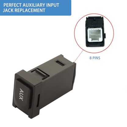 86190-02010 Aux Port Input Auxiliary Jack Adapter Compatible with Toyota 09-13 Corolla 07-14 Tundra 09-12 Tacoma 09-11 RAV4 10-11 Highlander 08-10 Avalon 08-14 Sequoia