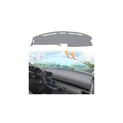 CARTIST Gray Dashboard Cover for 1992-1996 Ford F150 Bronco&1992-1997 F250 F350, Anti-Glare Non-Slip UV Protection Dash Cover Mat - color: 4)92-96 F-150(Gray)