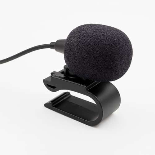 3.5mm Microphone Compatible Replacement for BOSS Car Stereo Receiver - Clip-On Dash Mic for Bluetooth Voice Control and Clear Call Audio with 9FT Cable BCP62 BCPA9690RC BE10ACP BE9ACP.X Elite BECPA10W