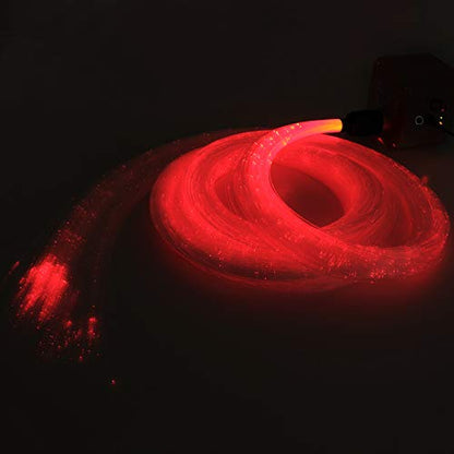 AZIMOM 50pcs PMMA Plastic Flash Point Fiber Optic Strands Light Side Glow Curtain Waterfall Optical 0.04in 6.5ft Fiber Cables for LED Light Engine Driver Source - size: 50pcs*0.04in*6.5ft