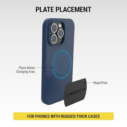 Scosche MPLT54T-4PKBP0 MagicMount Replacement Plate Kit for Magnetic Car Phone Mount Holder, Metal Plates w/Extra Strength Hold for Smartphone, Tablet, Magnet Cell Phone Stand & Phone Case, Pack of 4 - size: 4 Plates, style: Heavy Duty