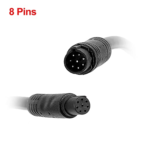 X AUTOHAUX 8 Pin 20ft 6m Backup Camera Extension Cable Dash Camera Cord Wires Car Rear View Camera - size: 6m