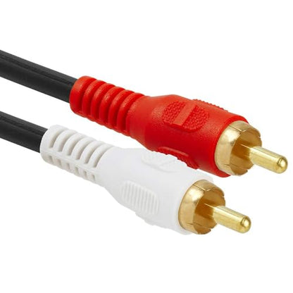 Cmple - [5 Pack 3.5mm Female Jack to 2 RCA Plugs Audio Stereo Adapter, 3.5mm Female to 2RCA Male Stereo Gold Plated - color: 3.5mm F to 2 RCA M, size: 5 Pack