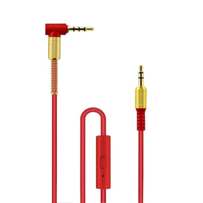 3.5mm to 3.5mm Male Audio Cable, 90 Degree Right Angle Compatible for Smartphones Tablets and Speakers [3 Pack] (Red)