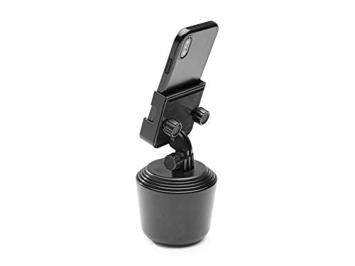 WeatherTech CupFone Two View – Adjustable, Universal Cup Holder Phone Mount Car & Truck Accessory – Best Design for iPhone & Smartphone Charging – Red Metal Knobs - color: Red