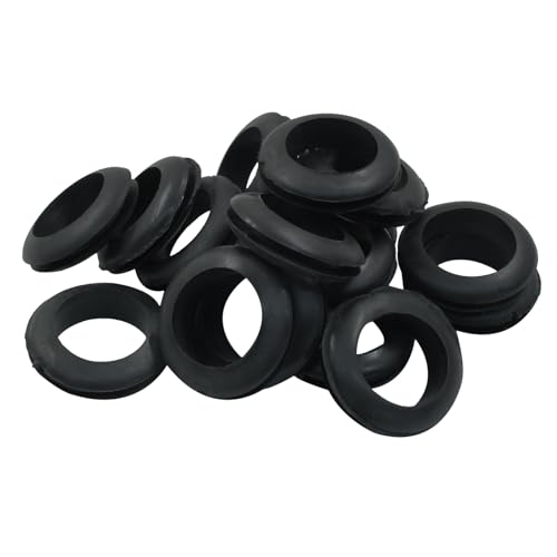24 Pcs Rubber Grommet, 3/4" ID 7/8" Hole, Black - color: Black, size: 20mm (3/4 inch)-24pcs
