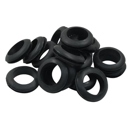 24 Pcs Rubber Grommet, 3/4" ID 7/8" Hole, Black - color: Black, size: 20mm (3/4 inch)-24pcs