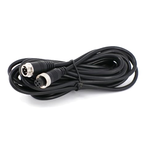 4PIN Aviation Extension Cable for Backup Camera Video Power Wire Waterproof Shockproof Reverse Rearview Monitor System for Car Truck Van Bus RV Camper Motorhome Trailer 16ft 5m - style: 16ft(5m)