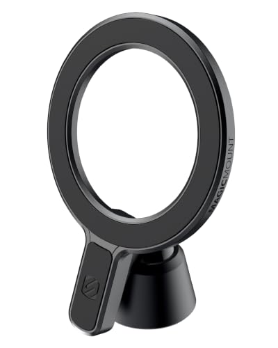 Scosche MagicMount Elite2 MagSafe Car Mount, Magnetic Phone Holder for Car Dashboard, Hands-Free Phone Mount with Strong Magnetic Hold, Minimalist Design for iPhone 17/16/15/14/13/12 and MagSafe Cases