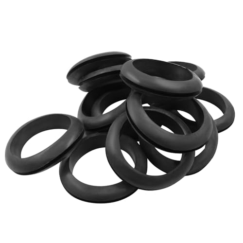12 Pcs Rubber Grommet, 1-3/4" ID 2" Hole, Black - color: Black, size: 45mm (1-3/4 inch)