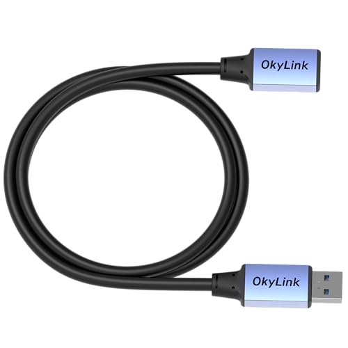 OkyLink USB 3.0/3.2 Gen 1 Extension Cable A to A, Male to Female 5Gbps 3ft - color: USB3.0(5Gbps), size: 3ft (1m)