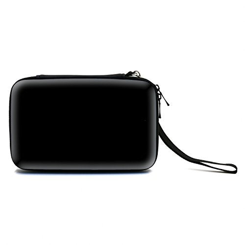 ADVcer 3DS Case, EVA Waterproof Hard Shield Protective Carrying Case with Detachable Hand Wrist Strap Compatible with Nintendo New 3DS, 3DS, 2DS XL or DSi, DS Lite, Black - color: Black