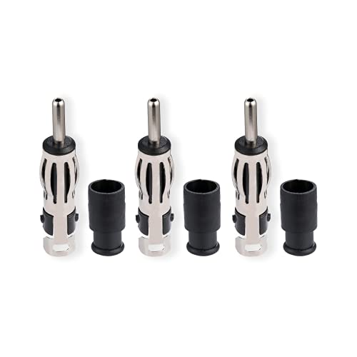 3PCS DIN Plug Crimp Connector Straight Adapter FM/AM Car Radio Antenna Connection DIN Plug Lantern Adapter for Cable RG58 FM/AM Digital Radio - size: Connector 1