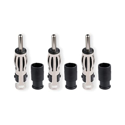 3PCS DIN Plug Crimp Connector Straight Adapter FM/AM Car Radio Antenna Connection DIN Plug Lantern Adapter for Cable RG58 FM/AM Digital Radio - size: Connector 1