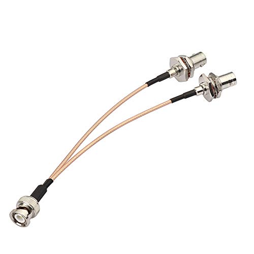 Superbat BNC Splitter Cable BNC Male to Dual Female V Type Adapter 6 inches - color: 1pcs, size: 6inch