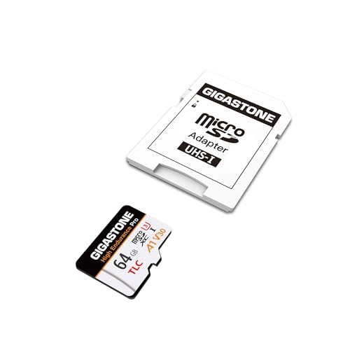 【5 Yrs Free Data Recovery】【Dash Cam】 GIGASTONE 64GB Micro SD Card 2-Pack, TLC High Endurance Pro, Speed Up to 95MB/s, Compatible with REDTIGER Rove VIOFO VANTRUE PRUVEEO, MicroSDXC UHS-I A1 V30 U3 - color: 64GB High Endurance Pro 2-Pack
