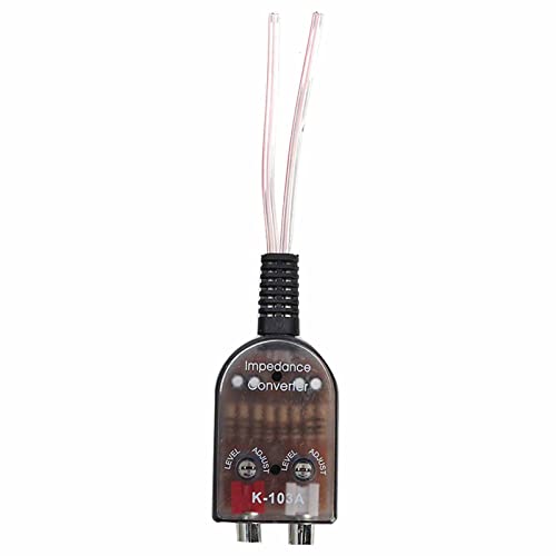 Speaker Level to Line Level Converter, ABS Car Stereo Hight to Low Converter, Adjustable Car Stereo Audio Converters, Transparent Impedance Converters for Cassette Player
