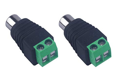 RCA to AV Screw Terminal Connector, RCA Cable Audio Adapter,Phono Female Jack Solderless Converter Audio/Video Connector Speaker Wire to RCA Adapter - color: 12 pack Female