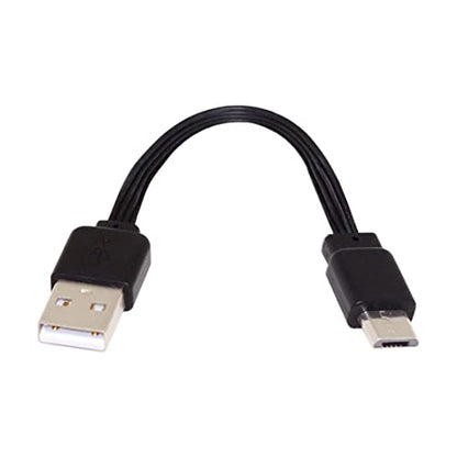chenyang USB 2.0 Short Flat Cable, USB 2.0 Type A Male to Micro USB Male 4 Wires 5V 2A Charge Data Extension Silicone Cable 4 Wires 30AWG 13cm - style: USB 2.0 Type-A to Micro USB