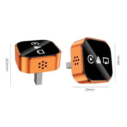 4‑in‑1 Wireless CarPlay Adapter, Convert Factory Wired CarPlay to Wireless CarPlay, Supports AirPlay & Android Screen Mirroring, Plug‑and‑Play, for Cars with Original Wired CarPlay - size: For Android