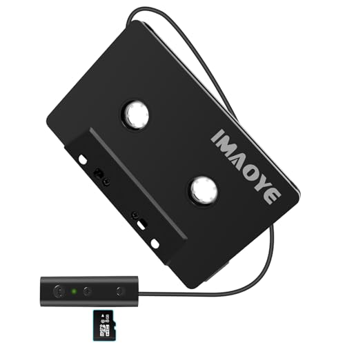 Bluetooth 5.1 Car Audio Stereo Cassette Vehicle Tape Converter Cassette Work While Charging Support TF Card