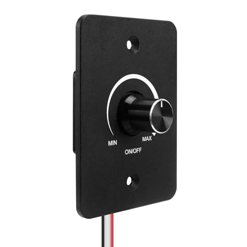RGBZONE 12V PWM RV LED Dimmer Switch for Camper Van Boat Trailer Truck - color: BLACK:Rotary Switch Control