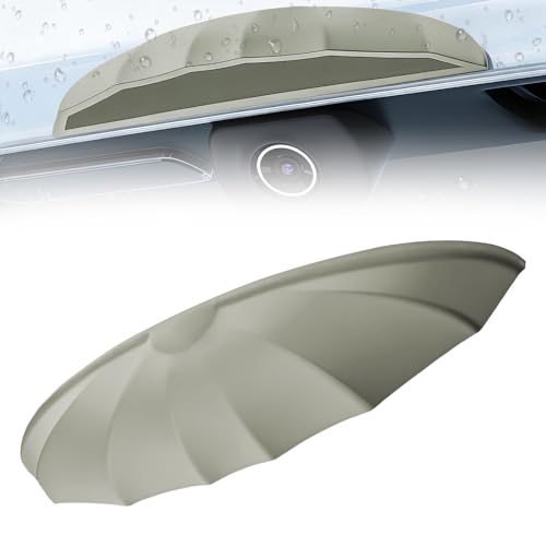 Universal Car Backup Camera Rain Shield, Reversing Camera Anti-Rain Cover, Non-Destructive Adhesion, Silicone Protection Cover Compatible with Most Vehicle (Grey) - color: Gray