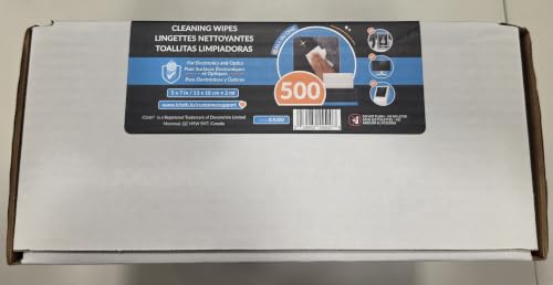 iCloth Large Screen Cleaning Wipes for Electronics, Lint-Free and Streak-Free, Fast-Drying, Removes Dust, Fingerprints, and Smudges (500 Wipes) - size: 500 Large Wipes