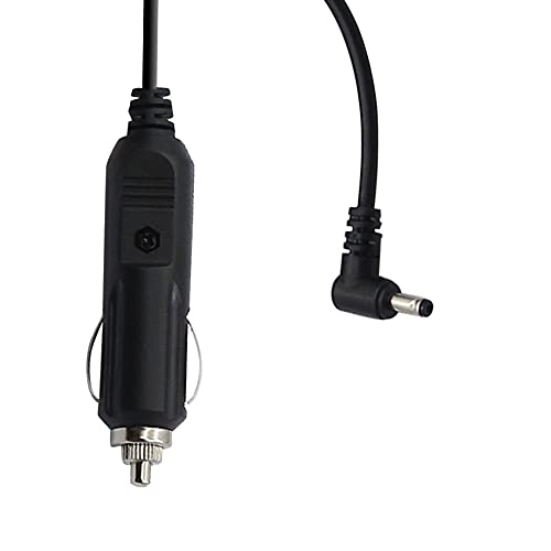 QIANRENON 12V-24V 2A DC 3.5mm x 1.35mm Car Charger Cable Cigarette Lighter to 90 Degree DC Car Charger Auto Power Supply Cable,2m(6.6ft)