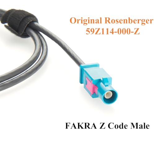 Rosenberger Fakra Z Cable Fakra Z Male Plug to Female RF Coaxial Cable 50 Ohm Vehicle Antenna Extension Cable 59Z114-000Z to 59Z113-000Z for ADAS, GPS Navigation, GMSL/FPD-Link Camera (1M/3.28FT) - size: 1M/3.28FT