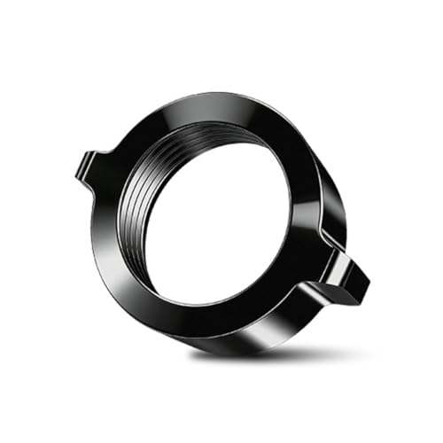 2 Set of 17mm Ball Head Adapters Nut for Vehicle Phone Mount Brackets Windshield Suction Cup Stand Aluminum Screw Nut Cap Pad Car Phone Holder Accessories - color: Black