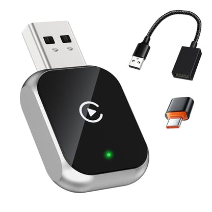 Wireless Carplay Adapter for iPhone, 2-in-1 Plug & Play - size: 2-in-1