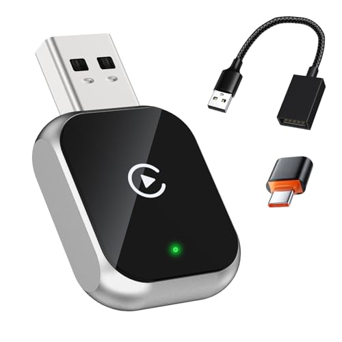 Wireless Carplay Adapter for iPhone, 2-in-1 Plug & Play - size: 2-in-1