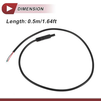 for Monitor and Backup Reverse Rear View Parking Camera Video Cable Extension Backup Camera 4Pin Female Video Cable 0.5m/1.64ft Black Plastic,Metal - size: 0.5m/1.64ft, style: 4Pin